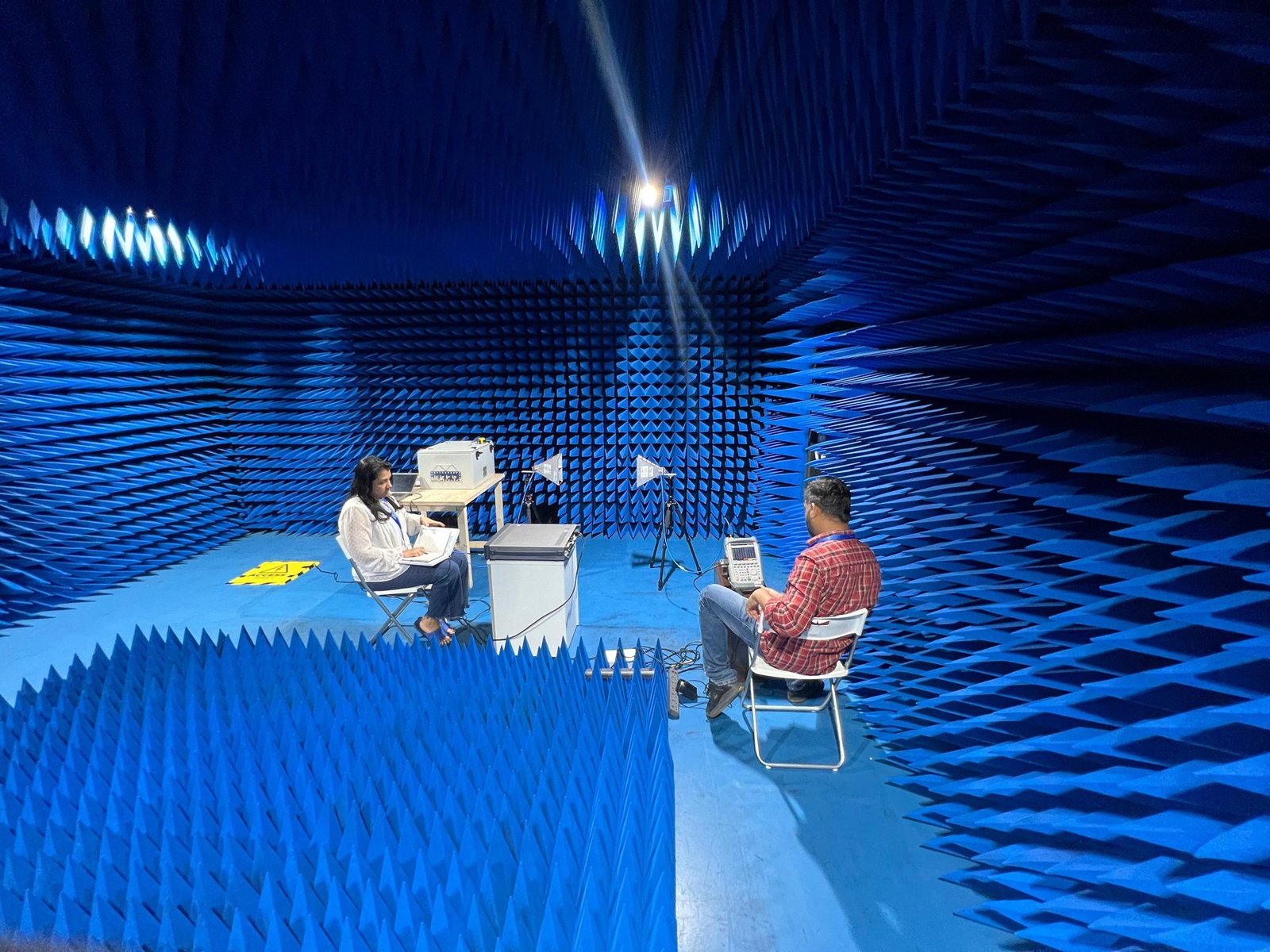 Performance measurement inside an anechoic chamber